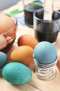 Natürlich gefärbte Eier