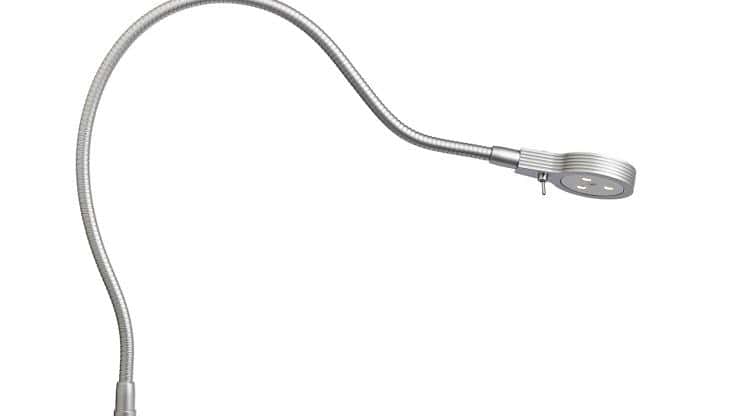 Flexible reading lamp for bed top